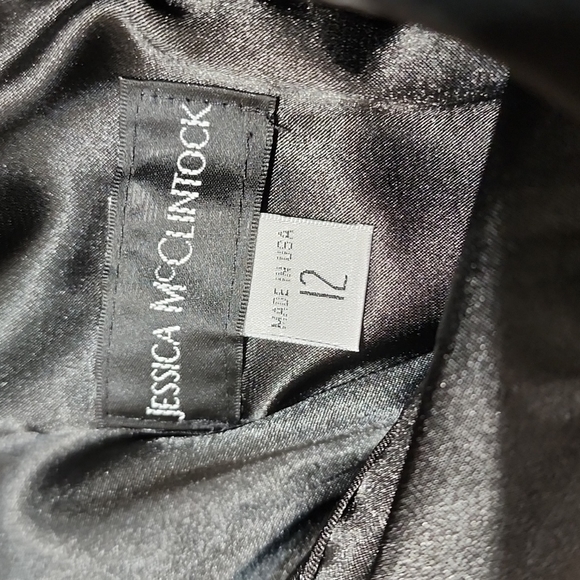 Jessica McClintock Dress Black SZ 12 - Picture 4 of 4